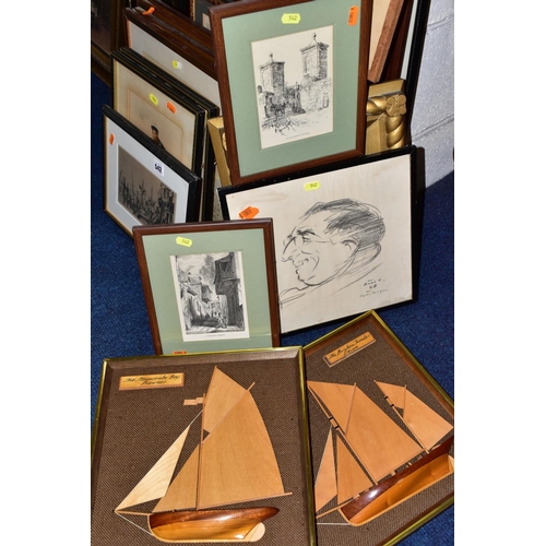 542 - A SMALL GROUP OF PICTURES AND PRINTS ETC, to include a lithographic print after James Abbot McNeil W... 