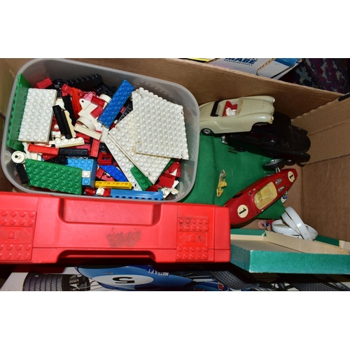 554 - A QUANTITY OF ASSORTED TOYS, to include boxed Subbuteo Fivesides set (contents not checked, box dama... 