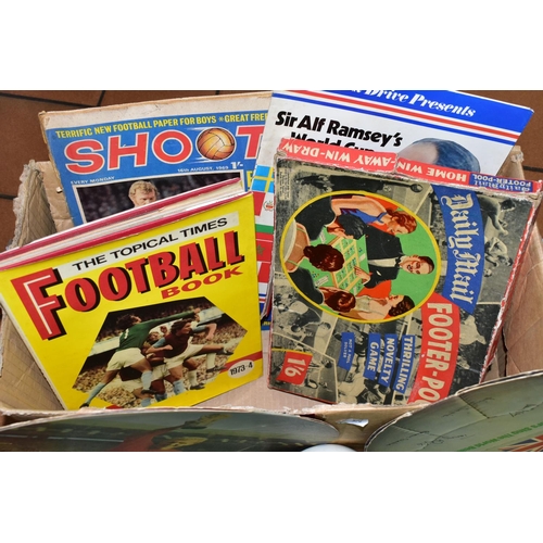 557 - VINTAGE FOOTBALL MEMORABILIA comprising one League Championship Game endorsed by George Best, one Da... 