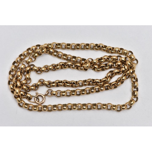 59 - A 9CT GOLD BELCHER CHAIN, polished belcher link chain fitted with a spring clasp, hallmarked 9ct Lon... 