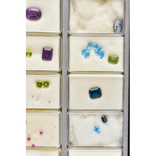 94 - A COLLECTION OF LOOSE GEMSTONES, to include an opal cabochon measuring approximately 16.6mm x 12.5mm... 