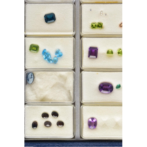 94 - A COLLECTION OF LOOSE GEMSTONES, to include an opal cabochon measuring approximately 16.6mm x 12.5mm... 