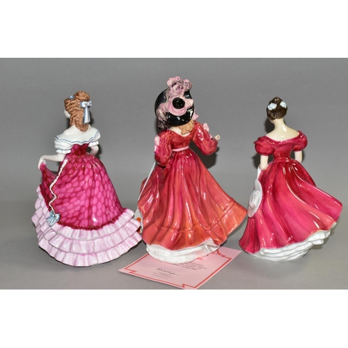 341 - THREE ROYAL DOULTON FIGURINES, comprising Patricia Figure of the Year 1993 HN3365 with certificate, ... 