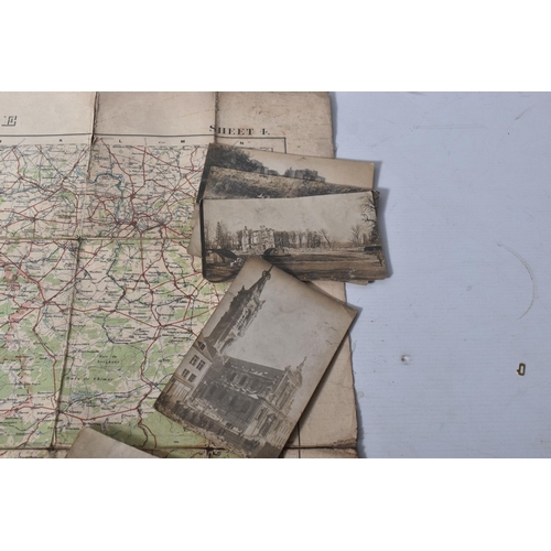 224 - A GROUP OF WORLD WAR ONE MEDALS TOGETHER WITH POSTCARDS & MAP, together with a Boer War Medal, as fo... 