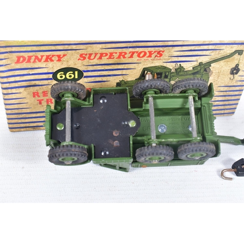 32 - A BOXED DINKY SUPERTOYS THORNYCROFT MIGHTY ANTAR TANK TRANSPORTER, No.660, with a boxed Centurion Ta... 