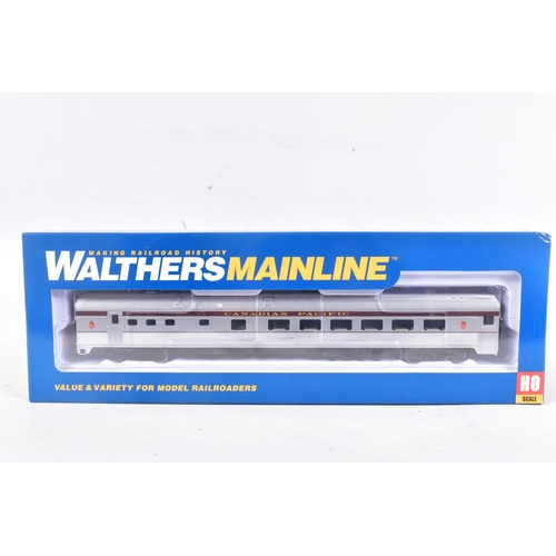 44 - A QUANTITY OF BOXED ASSORTED WALTHERS MAINLINE HO GAUGE CANADIAN PACIFIC 85' BUDD COACHING STOCK, al... 