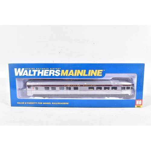 44 - A QUANTITY OF BOXED ASSORTED WALTHERS MAINLINE HO GAUGE CANADIAN PACIFIC 85' BUDD COACHING STOCK, al... 