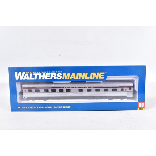 44 - A QUANTITY OF BOXED ASSORTED WALTHERS MAINLINE HO GAUGE CANADIAN PACIFIC 85' BUDD COACHING STOCK, al... 