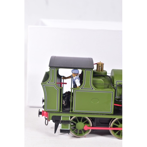 49 - A BOXED IXION O GAUGE HUDSWELL CLARKE 0-6-0 STANDARD CONTRACTOR'S TANK LOCOMOTIVE, lined green liver... 