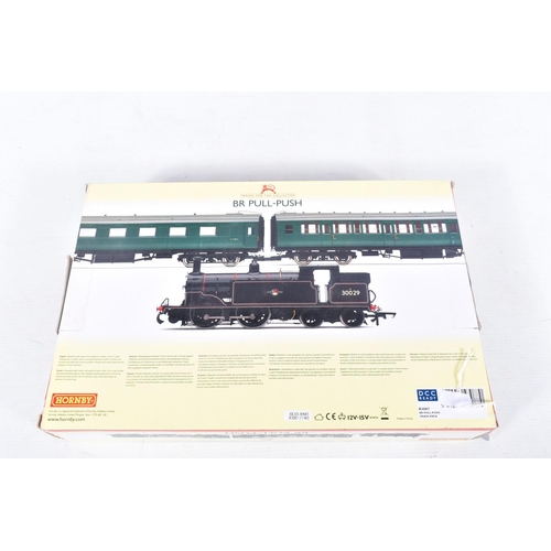 59 - A BOXED HORNBY RAILWAYS OO GAUGE B.R. PULL - PUSH TRAIN PACK, No.R3087, comprising L.S.W.R class M7 ... 