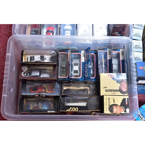 65 - A QUANTITY OF BOXED JAMES BOND RELATED DIECAST VEHICLES, to include models from the Corgi Classics D... 