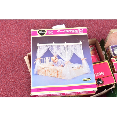 66 - A COLLECTION OF MAINLY BOXED 1970'S PEDIGREE SINDY FURNITURE AND ACCESSORIES, to include Walk in the... 