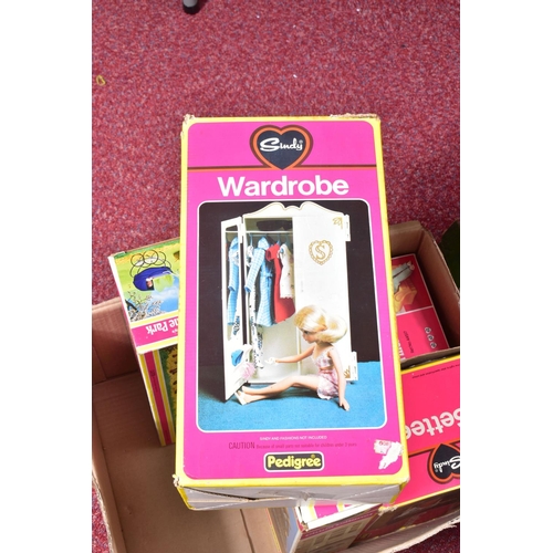 66 - A COLLECTION OF MAINLY BOXED 1970'S PEDIGREE SINDY FURNITURE AND ACCESSORIES, to include Walk in the... 