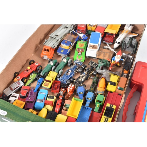 69 - A QUANTITY OF UNBOXED AND ASSORTED PLAYWORN DIECAST VEHICLES, to include More stone/Modern Products ... 