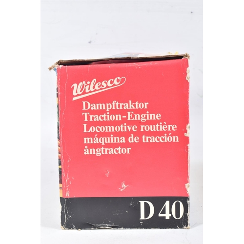 108 - A BOXED WILESCO LIVE STEAM DAMPFTRACTOR, 'Old Smoky', No.D40, not tested, appears largely complete w... 