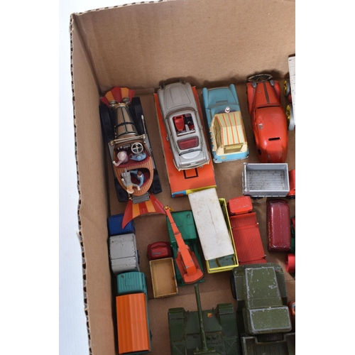 116 - A QUANTITY OF UNBOXED AND ASSORTED PLAYWORN DIECAST, to include Corgi Toys James Bond Aston-Martin D... 