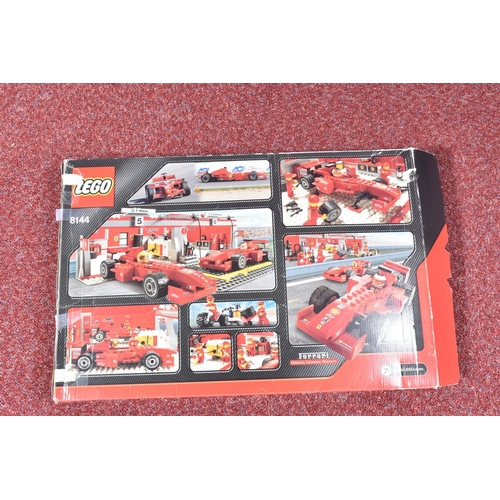 120 - FOUR BOXED CHILDRENS LEGO BLOCK AND MAGNET CONSTRUCTION TOYS, to include a Lego races Ferrari F1 tea... 