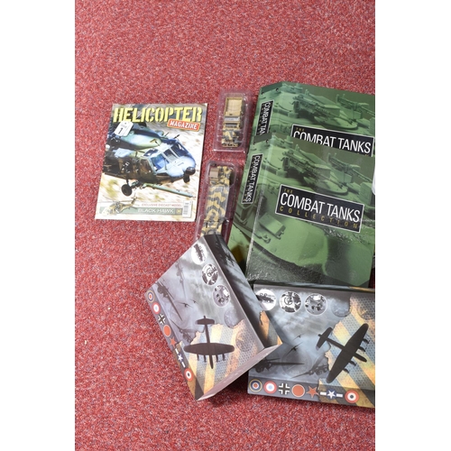 80 - A QUANTITY OF BOXED AND UNBOXED MODERN DIECAST AND PLASTIC MILITARY MODELS, to include a number of m... 