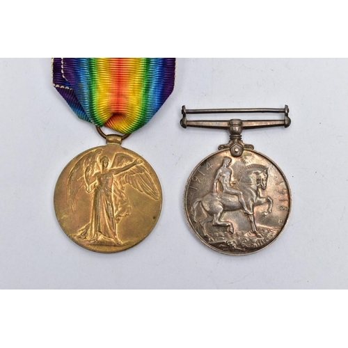 140 - TWO WORLD WAR ONE MEDALS, the first assigned to '55152 PTE A.C.BUGG E.YORK R', missing ribbon, the s... 