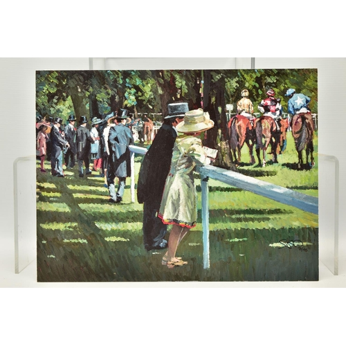 302 - SHERREE VALENTINE DAINES (BRITISH 1959) 'ON PARADE', a signed limited edition print depicting figure... 