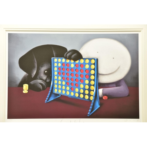 319 - DOUG HYDE (BRITISH 1972) 'CONNECT FOR LOVE', a signed limited edition print depicting a figure and h... 