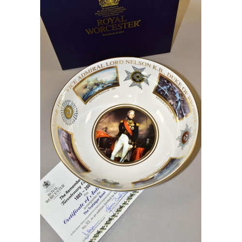 334 - A BOXED LIMITED EDITION ROYAL WORCESTER 'TRAFALGAR BOWL', from The Remember Nelson Bicentenary Colle... 