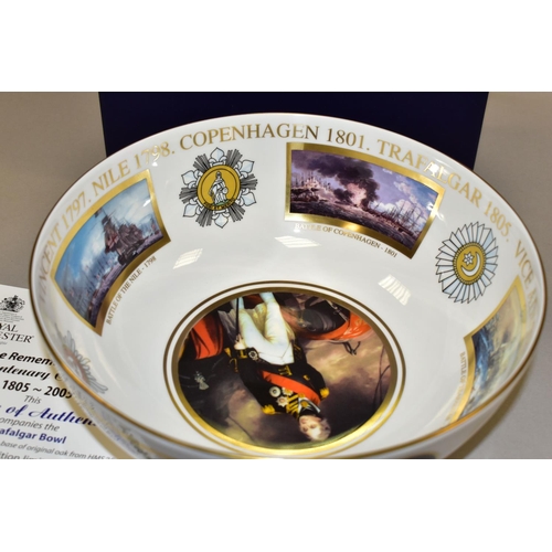 334 - A BOXED LIMITED EDITION ROYAL WORCESTER 'TRAFALGAR BOWL', from The Remember Nelson Bicentenary Colle... 