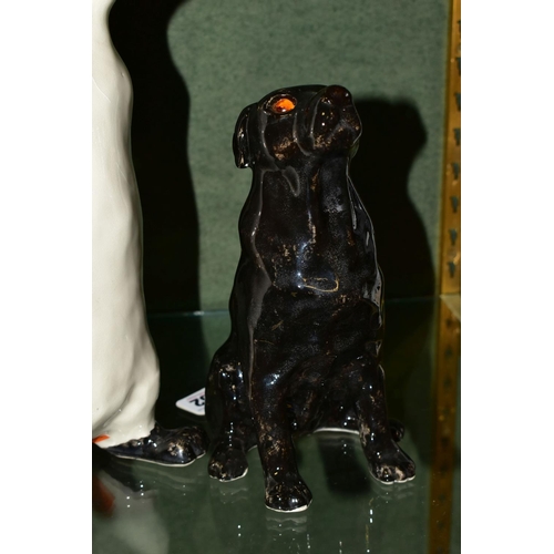 362 - TWO WINSTANLEY CREATURES, comprising an Emperor Penguin size 6, height 27.5cm and a Black Labrador s... 