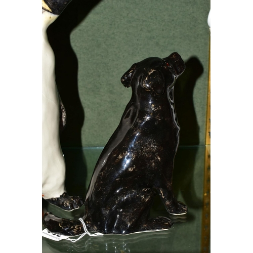 362 - TWO WINSTANLEY CREATURES, comprising an Emperor Penguin size 6, height 27.5cm and a Black Labrador s... 