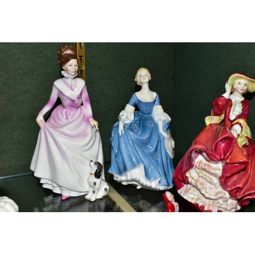 371 - FIVE ROYAL DOULTON FIGURINES, comprising a The Bedtime Story HN2059 figure group, Rachel M207 height... 