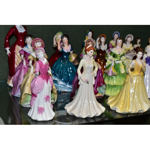 373 - TWENTY ROYAL DOULTON AND COALPORT FIGURINES, comprising Royal Doulton: Ballet Shoes HN3434, Julie HN... 