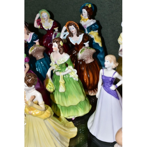 373 - TWENTY ROYAL DOULTON AND COALPORT FIGURINES, comprising Royal Doulton: Ballet Shoes HN3434, Julie HN... 