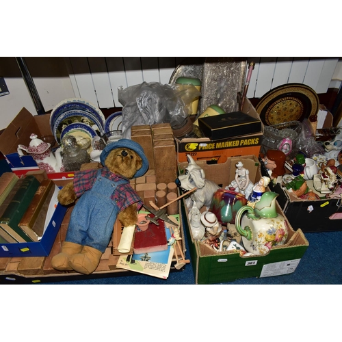 382 - SIX WICKER BASKETS, comprising a small Fortnum and Masons hamper together with a small handled F&M b... 