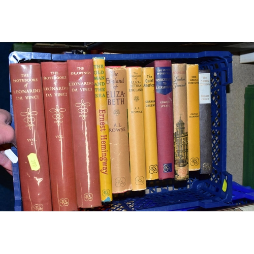 399 - BOOKS, three boxes containing twenty-five FOLIO SOCIETY and eleven REPRINT SOCIETY titles to include... 