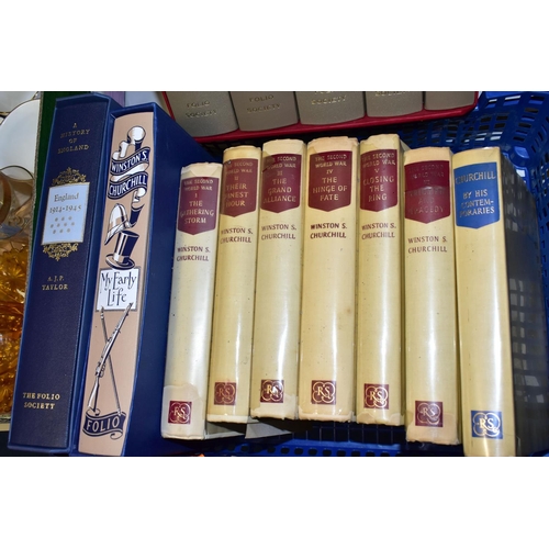 406 - BOOKS, CHURCHILL: Winston. S, The Folio Society and The Reprint Society Editions comprising The Worl... 