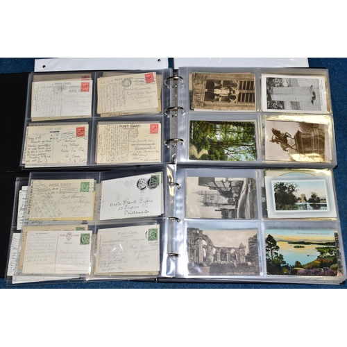 413 - POSTCARDS, two Landscape albums comprising approximately 320 early 20th century Postcards featuring ... 