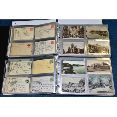 413 - POSTCARDS, two Landscape albums comprising approximately 320 early 20th century Postcards featuring ... 