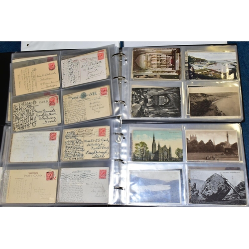 413 - POSTCARDS, two Landscape albums comprising approximately 320 early 20th century Postcards featuring ... 