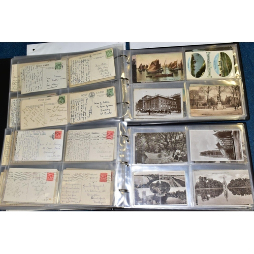 413 - POSTCARDS, two Landscape albums comprising approximately 320 early 20th century Postcards featuring ... 