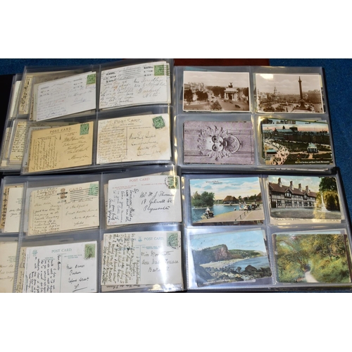 414 - POSTCARDS, three albums comprising approximately 425 early 20th century Postcards featuring topograp... 