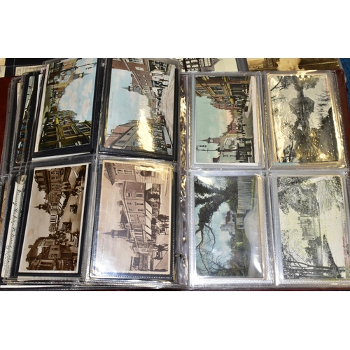 414 - POSTCARDS, three albums comprising approximately 425 early 20th century Postcards featuring topograp... 