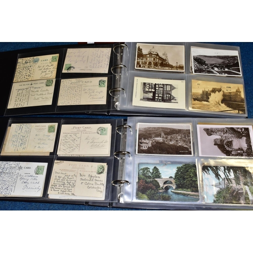 414 - POSTCARDS, three albums comprising approximately 425 early 20th century Postcards featuring topograp... 