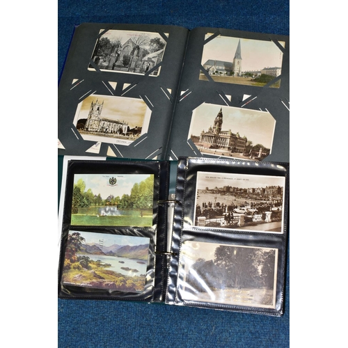 415 - POSTCARDS, two albums, one containing 196 images of Churches, Cathedrals, Chapels, etc from the UK, ... 