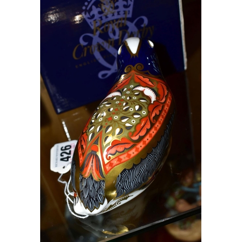 426 - A BOXED ROYAL CROWN DERBY 'MOONLIGHT BADGER' PAPERWEIGHT, an exclusive for the Royal Crown Derby Col... 