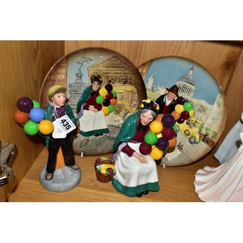 435 - A GROUP OF ROYAL DOULTON BALLOON SELLERS, comprising Balloon Boy HN2934 and The Old Balloon Seller H... 