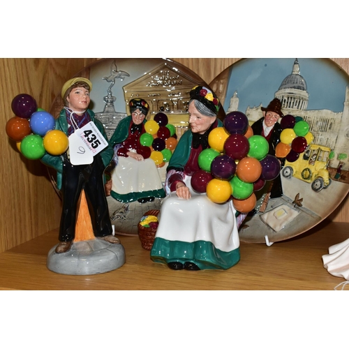 435 - A GROUP OF ROYAL DOULTON BALLOON SELLERS, comprising Balloon Boy HN2934 and The Old Balloon Seller H... 