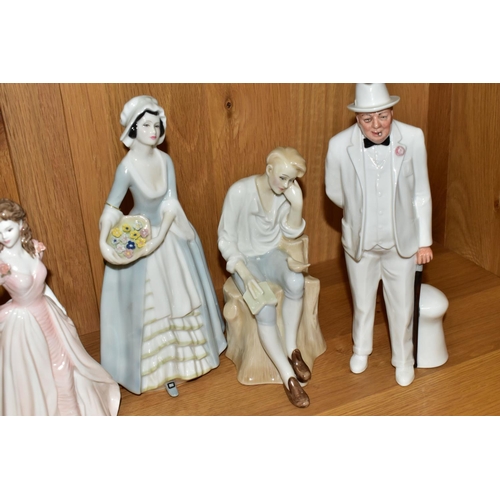 436 - A GROUP OF FIGURINES, comprising Coalport Ladies of Fashion 'Jacqueline' Figurine of the Year 1995, ... 