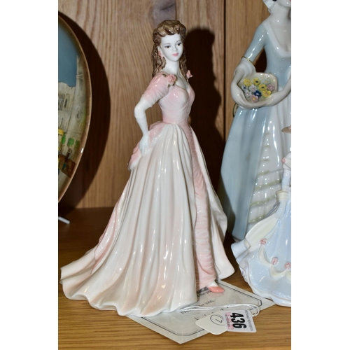 436 - A GROUP OF FIGURINES, comprising Coalport Ladies of Fashion 'Jacqueline' Figurine of the Year 1995, ... 