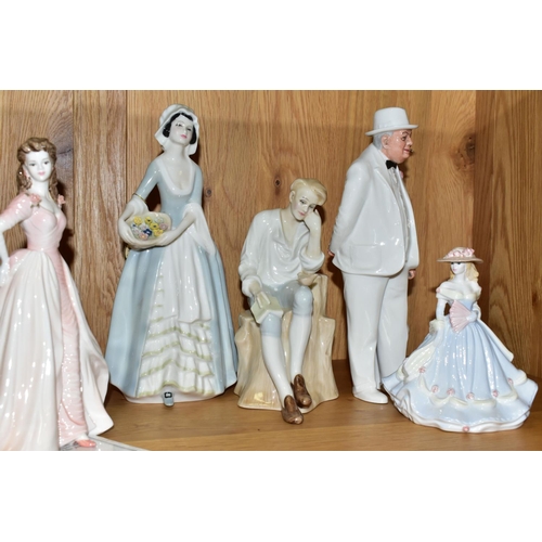 436 - A GROUP OF FIGURINES, comprising Coalport Ladies of Fashion 'Jacqueline' Figurine of the Year 1995, ... 