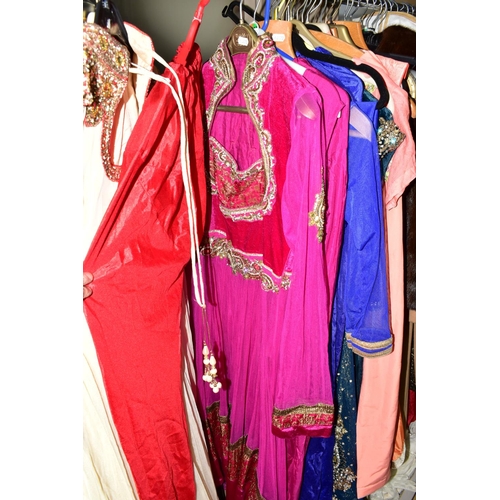 483 - A COLLECTION OF LADIES' SHALWAR KAMEEZ, comprising six Shalwar Kameez with dress and trousers, some ... 